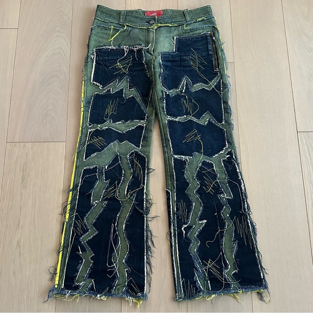 Arkadius Anarchy Jeans Distressed Patchwork Jeans… - image 1